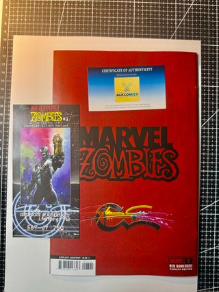 Comic USA Marvel Zombies 3 Crain Firma Ltd.750 COA