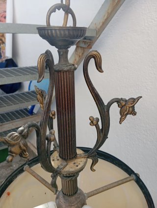 Lámpara de diseño metal y cristal