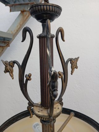 Lámpara de diseño metal y cristal