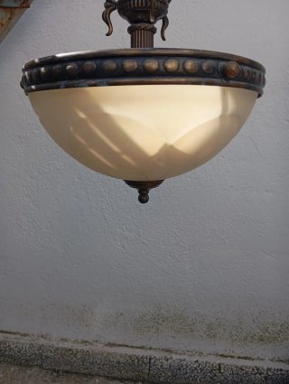Lámpara de diseño metal y cristal