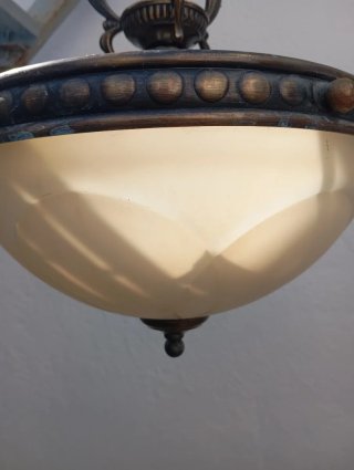 Lámpara de diseño metal y cristal