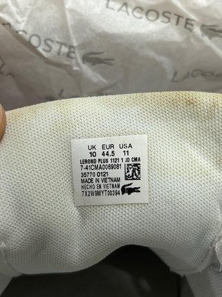 Zapatillas Lacoste Lerond Plus blancas piel hombre