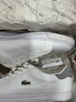 Zapatillas Lacoste Lerond Plus blancas piel hombre