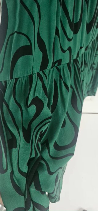 Vestido Zara Verde y Negro Talla L