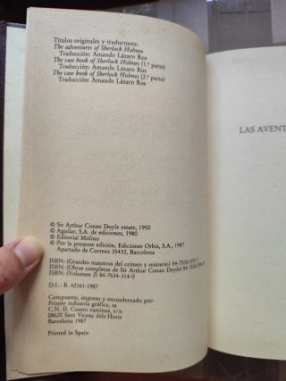 Libro Sherlock Holmes