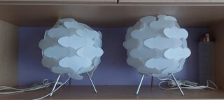 2 Lamparitas Mesita Noche Blancas Ikea