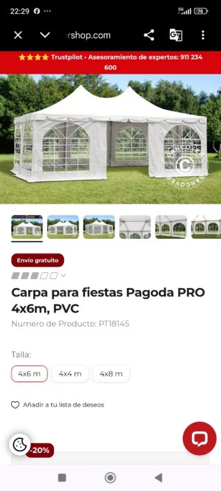 Carpa eventos 6x4