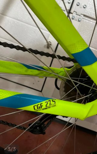 Bicicleta Rockrider ST 100 Verde Neón. Como nueva