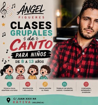 Clases de canto grupales para niños en Xàtiva.