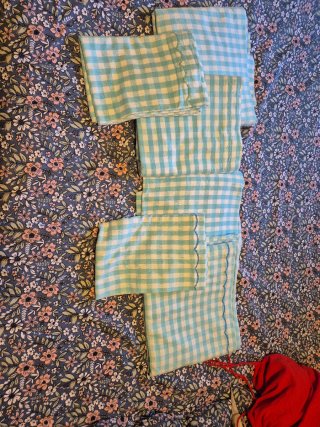 Sábanas de 80cm a cuadros