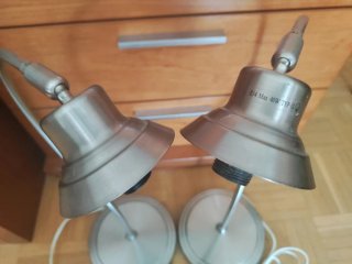 2 Lámparas de Mesa Metálica