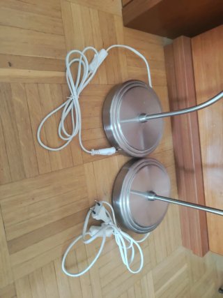 2 Lámparas de Mesa Metálica