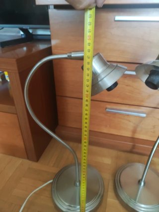 2 Lámparas de Mesa Metálica