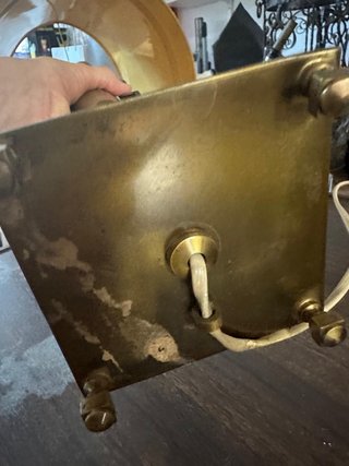 Lámparas de mesa antiguas doradas y negras