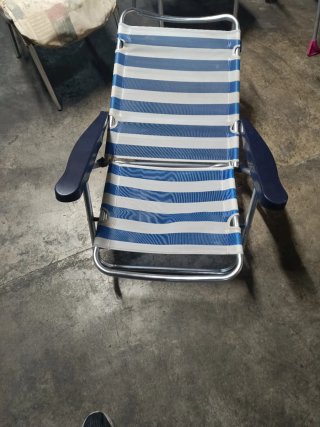 Tumbona Aluminio Rayas Azul