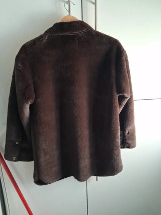 Chaquetón pelo Pull&Bear marrón Talla M