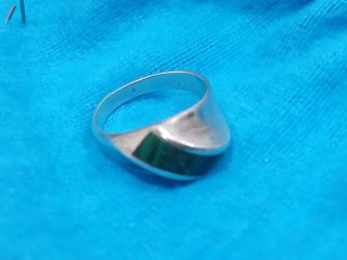 Anillo Plata con Perla Verde