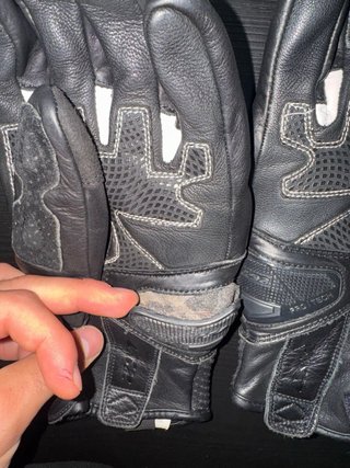 Guantes LS2 Piel Semideportivos Negro/Plata