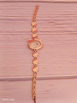 Relojes Hello Kitty Niñas Oro Rosa