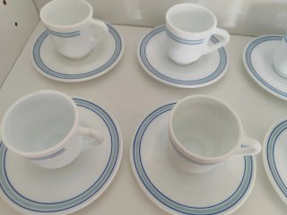 Juego de café porcelana azul y blanco