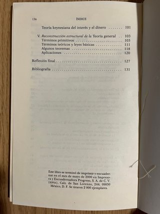 Estructura matemática de la teoría keynesiana