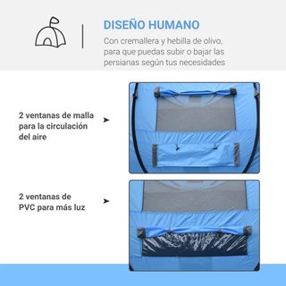Tienda Campaña Pop Up Impermeable 2-3 Persona Azul