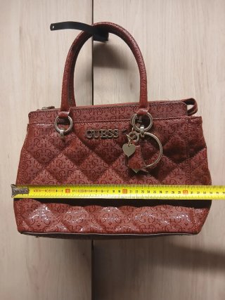 Bolso Guess Marrón Charol Original