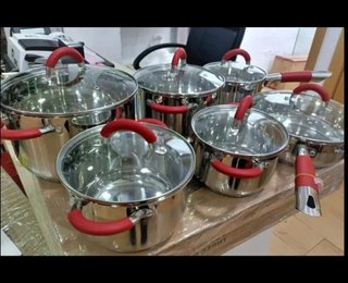 Juego 6 Ollas Acero Inoxidable nuevas