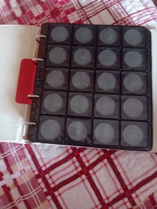 Álbum de monedas burdeos