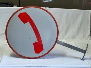 insegna telefonica pubblica bifacciale SIP 1980