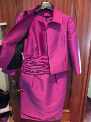 Vestido de fiesta Roberto Verino (Fucsia) Talla S
