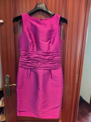Vestido de fiesta Roberto Verino (Fucsia) Talla S