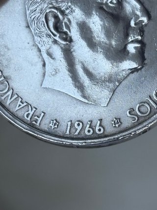 Moneda 100 Pesetas 1966.  Francisco Franco