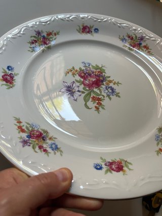 Piatto in porcellana vintage Lindner Kueps Bavaria