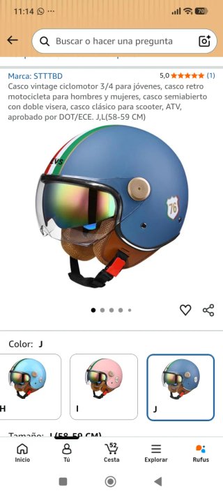 Casco Moto/Scooter Retro Vintage SEVS