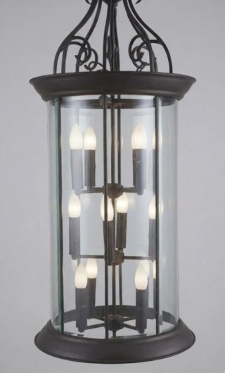 Farol antiguo 12 luces cristal biselado