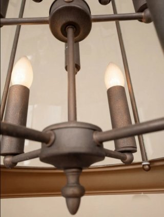 Farol antiguo 12 luces cristal biselado