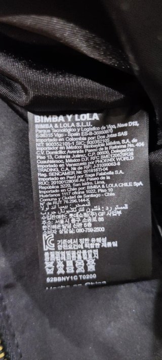 Bolso Bimba y Lola Lona Negro Original