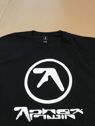 Aphex Twin logo + name black t-shirt