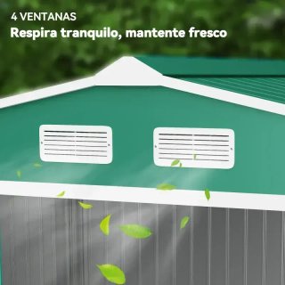 Caseta de jardín verde