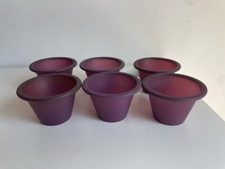 Set de 6 Vasos Morados / moldes