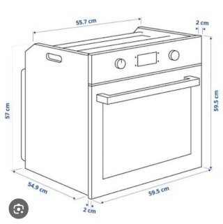 Horno Ikea BEJUBLAD Cristal blanco