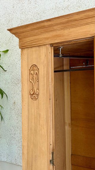 Armario ropero Art Nouveau con espejo original