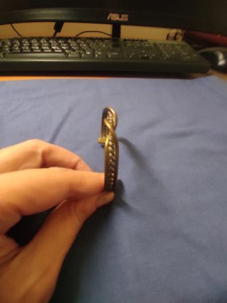 Pulsera de metal trenzada ajustable