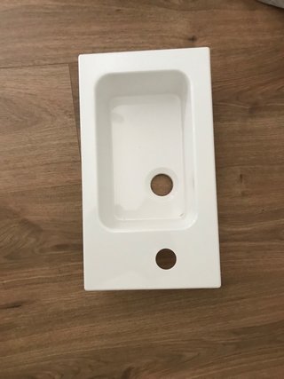 Lavabo pequeño blanco cerámica