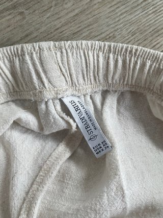 Pantalones de lino beige