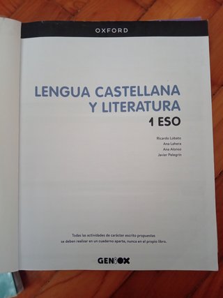 Lengua castellana y literatura 1o ESO