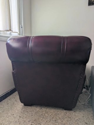 Sillón orejero Sky granate