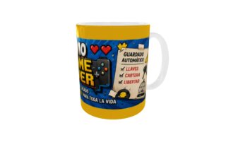 Taza de cerámica multicolor