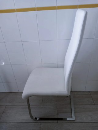 Sillas Salón Polipiel Blancas (4uds)